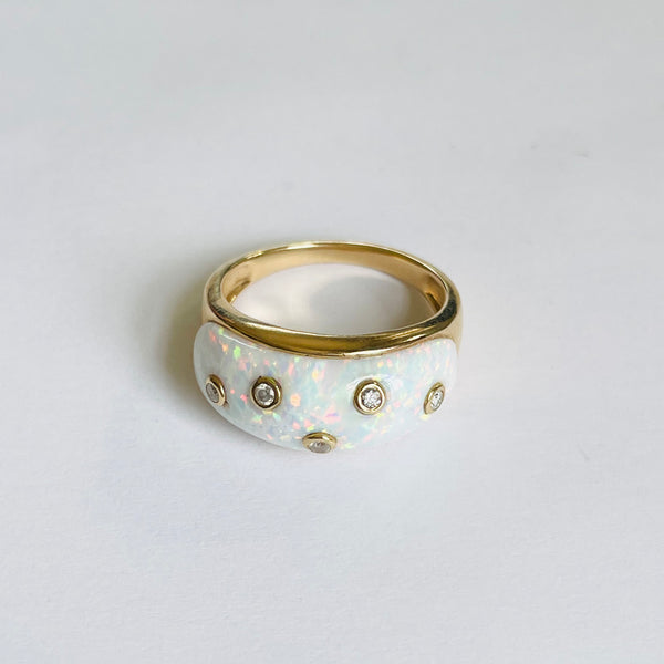 opal dome ring
