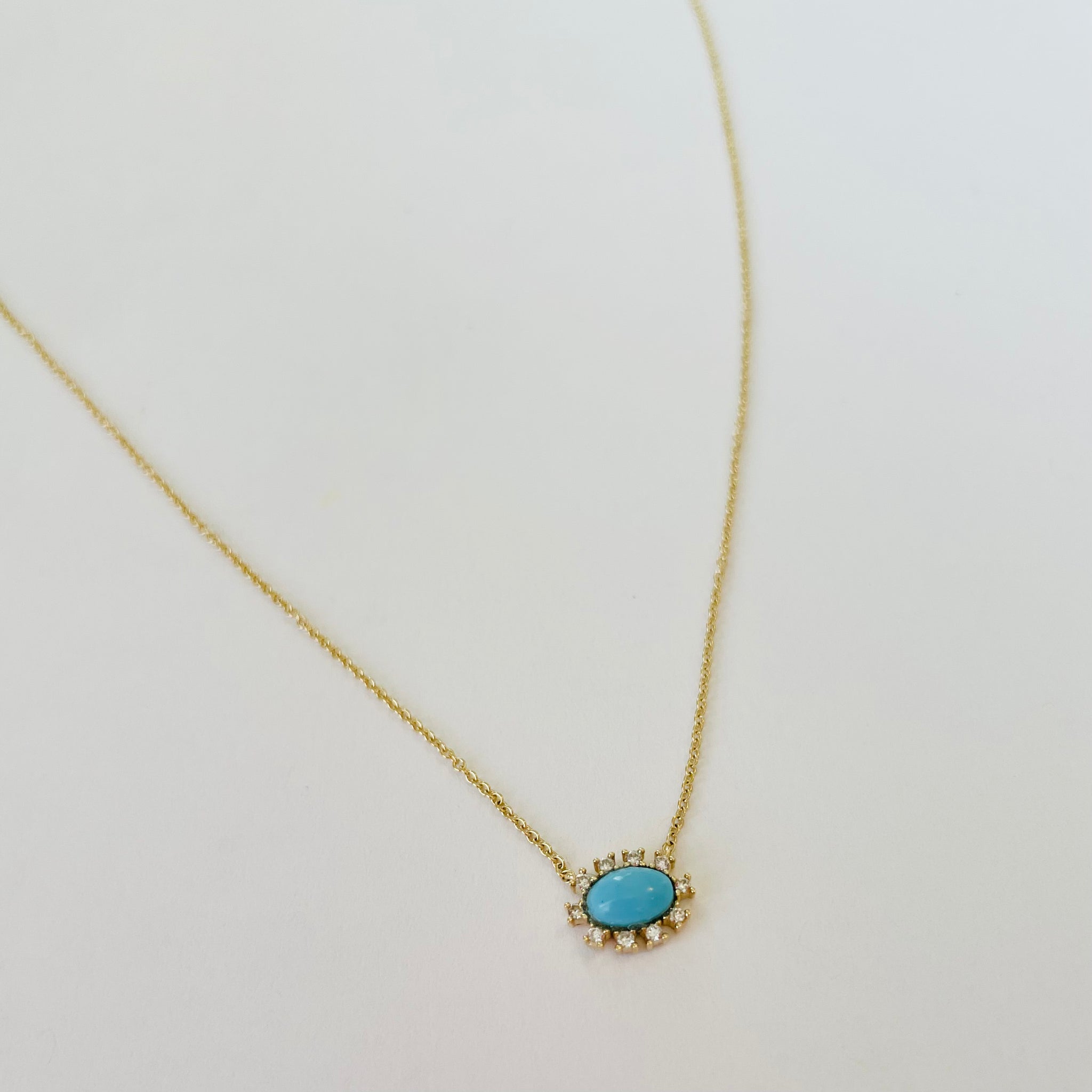 oval turquoise necklace