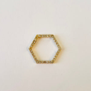 diamond hexagon gold connector