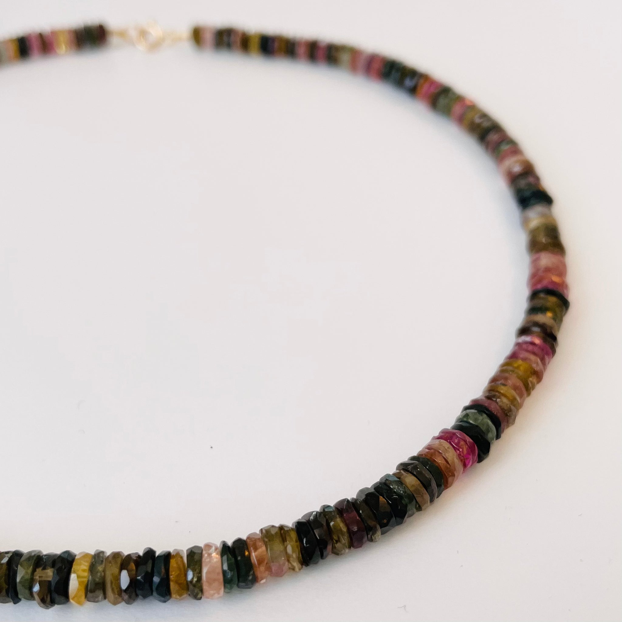 faceted tourmaline necklace