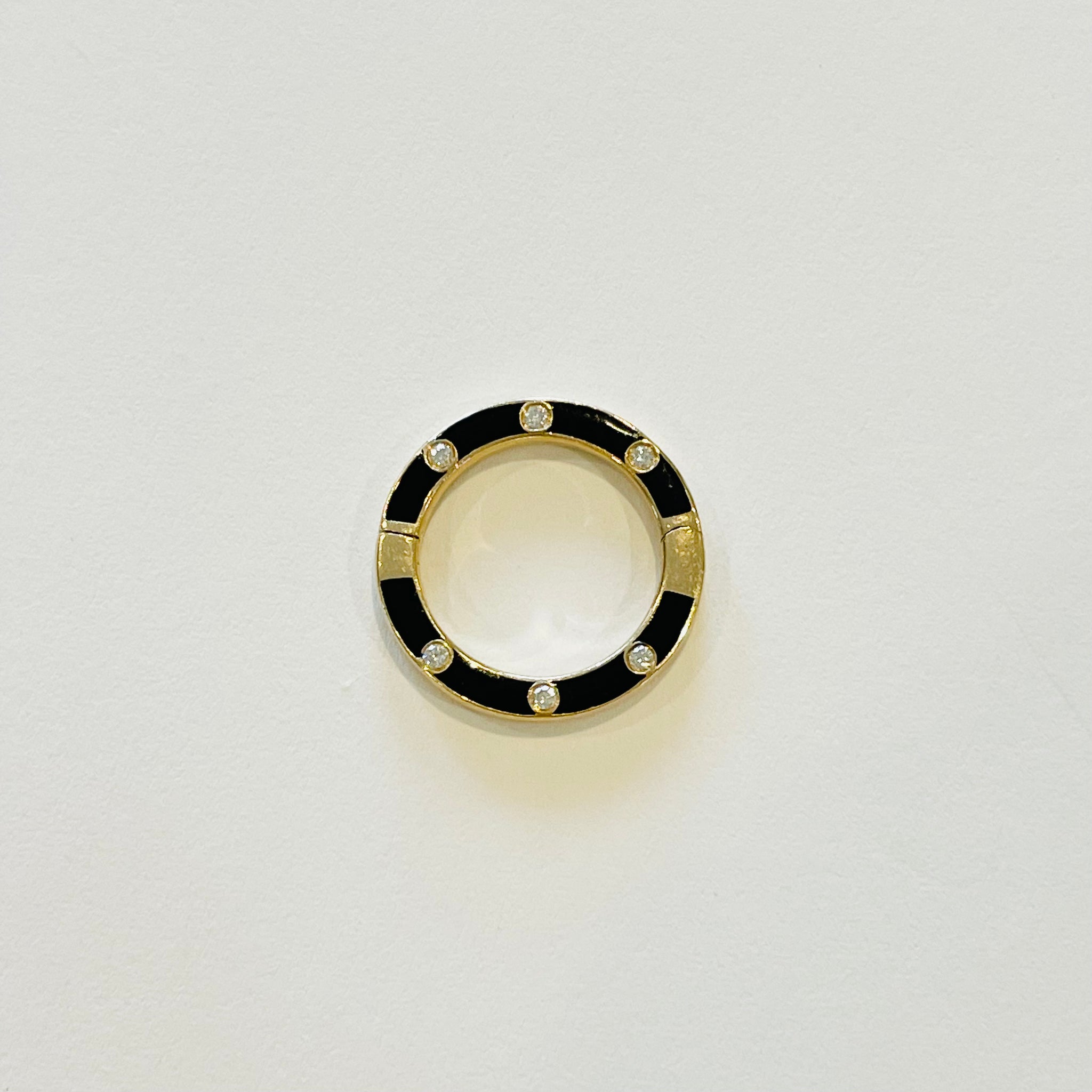 gold enamel diamond connector
