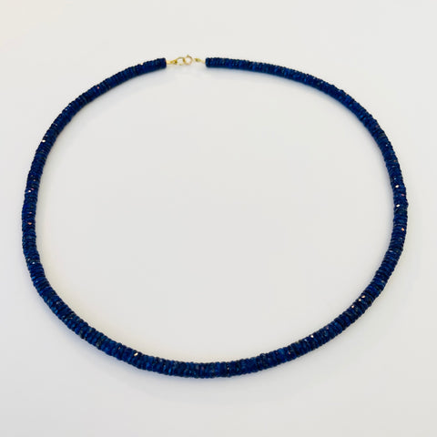 lapis heishi necklace by