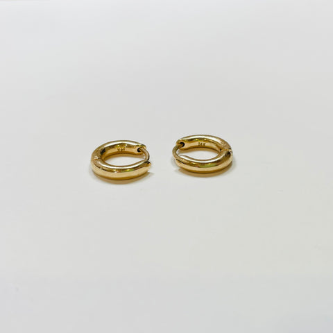 thick gold huggies, 12 mm