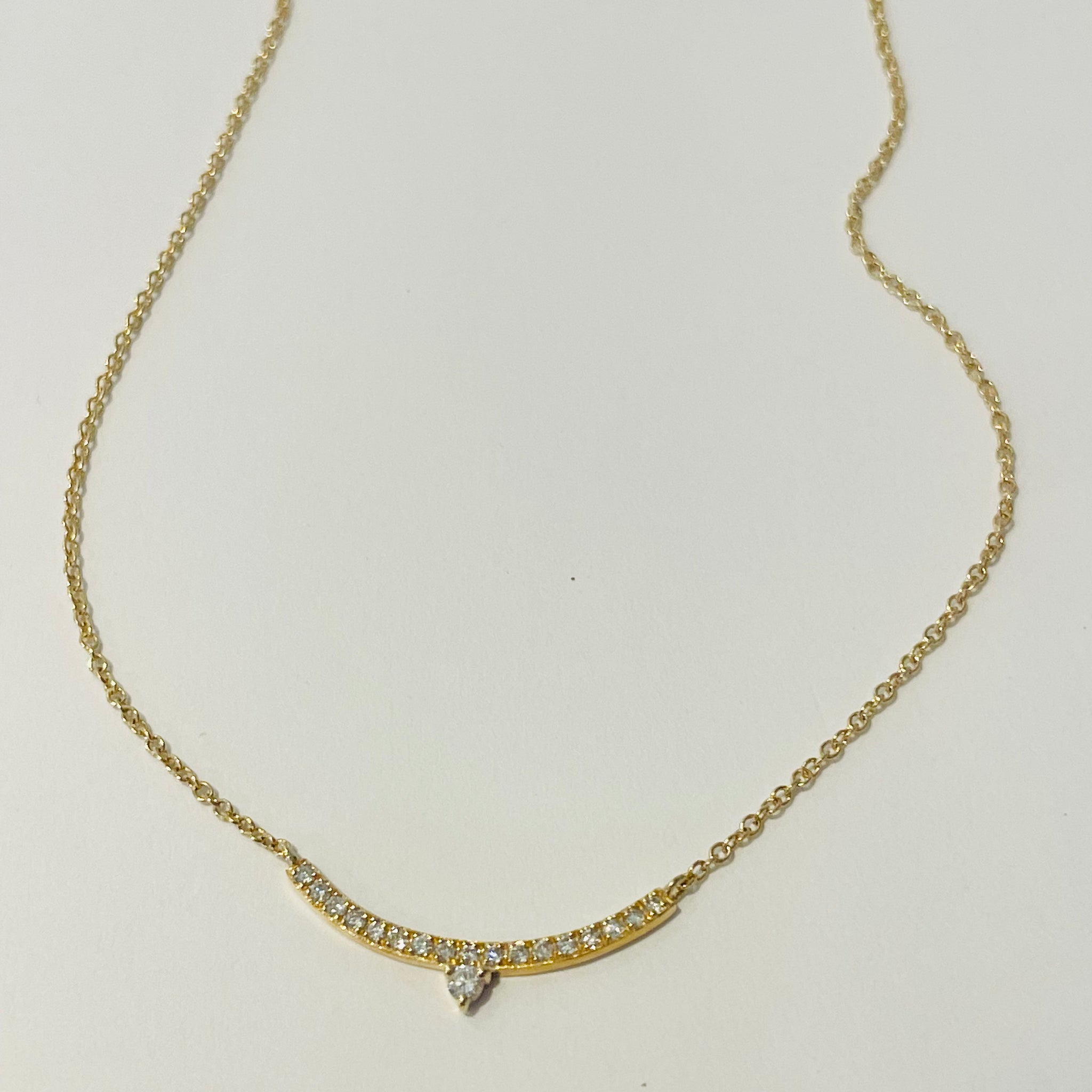 diamond arc necklace