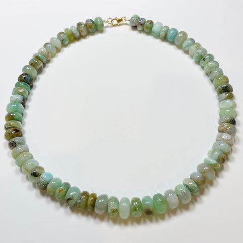 smooth robins egg opal candy necklace