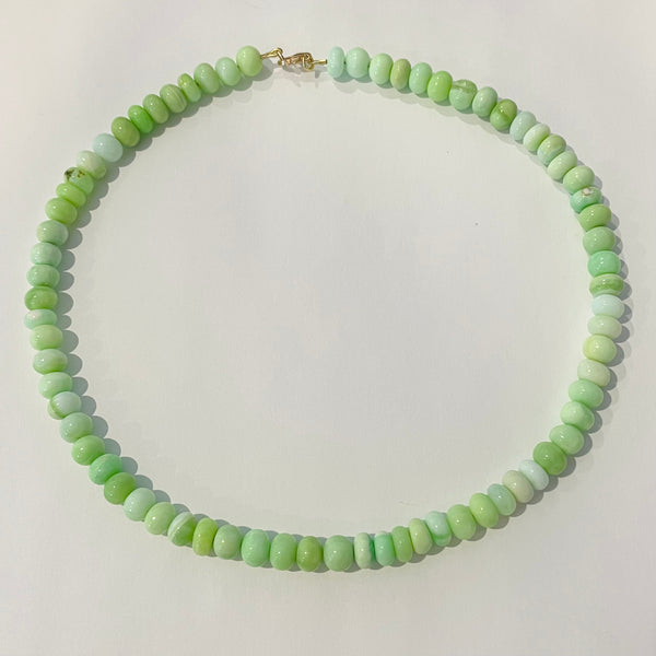 lime green opal candy necklace