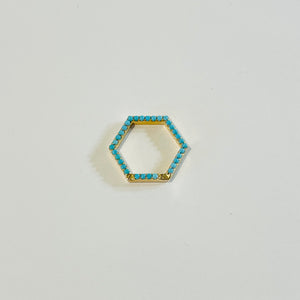 turquoise hexagon connector