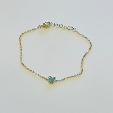 turquoise heart bracelet