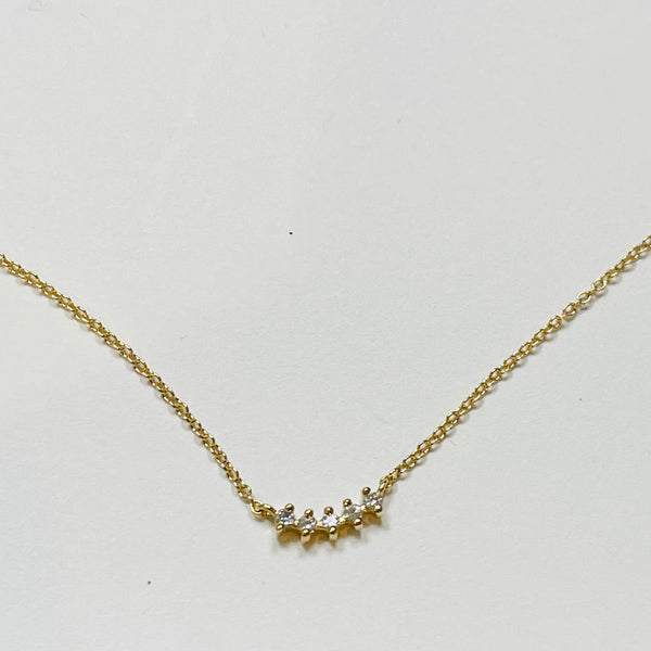 diamond arc necklace, (5) 0.07