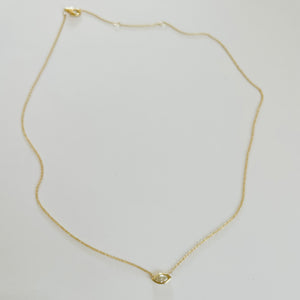 marquee diamond on gold chain