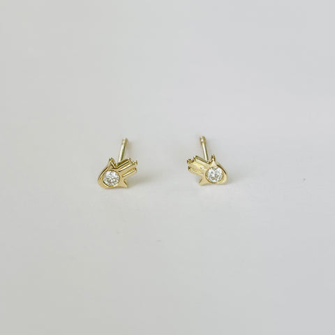 mini hamsa studs