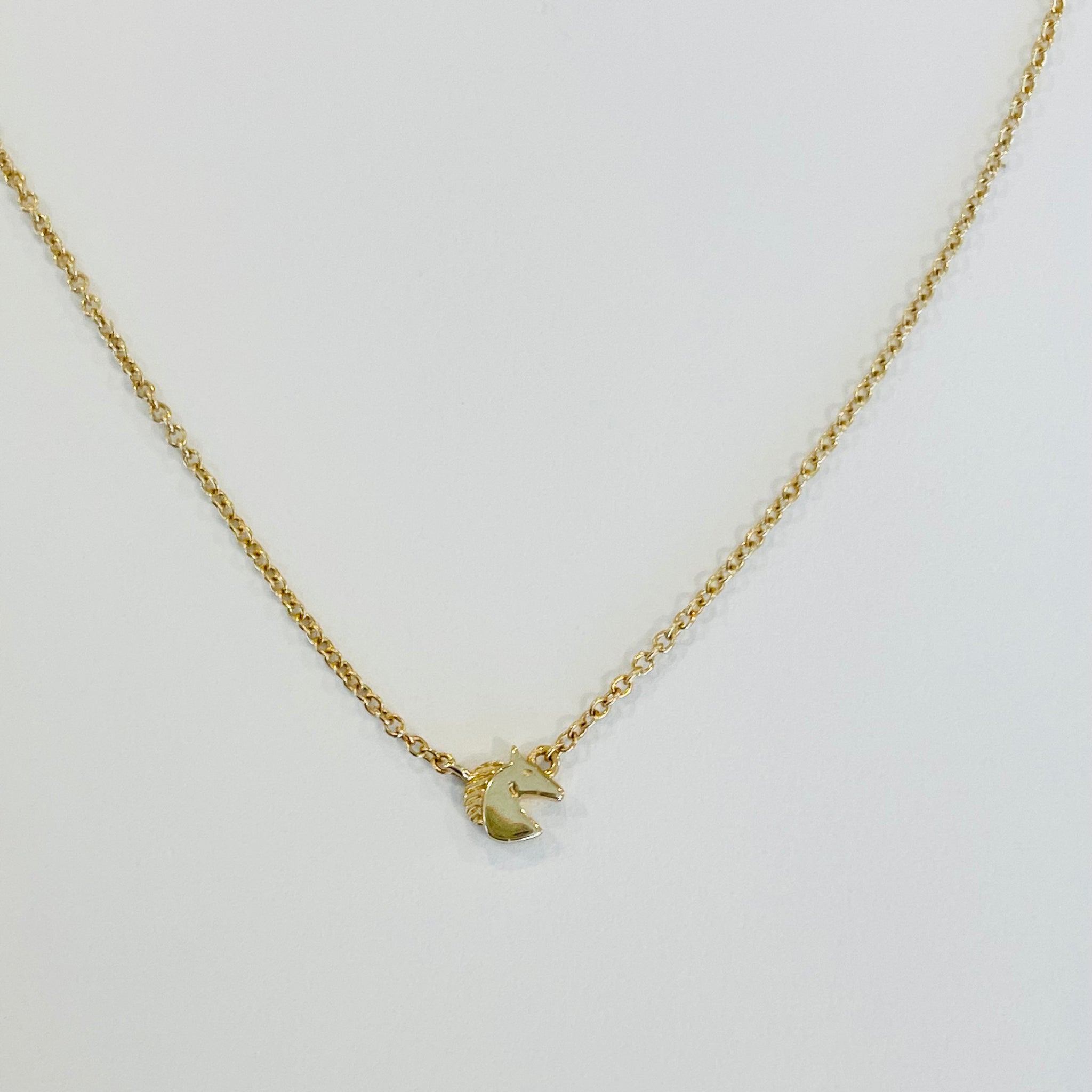 gold horse necklace