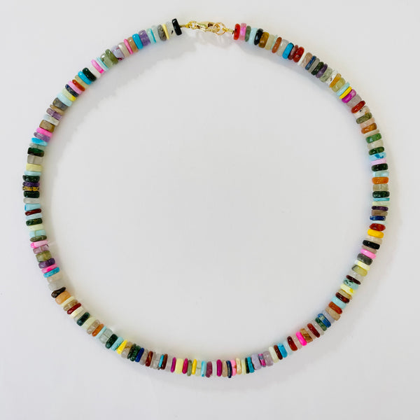 multi stone candy necklace