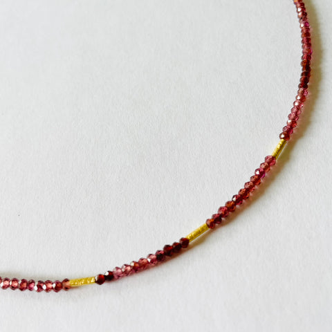 delicate five bar necklace