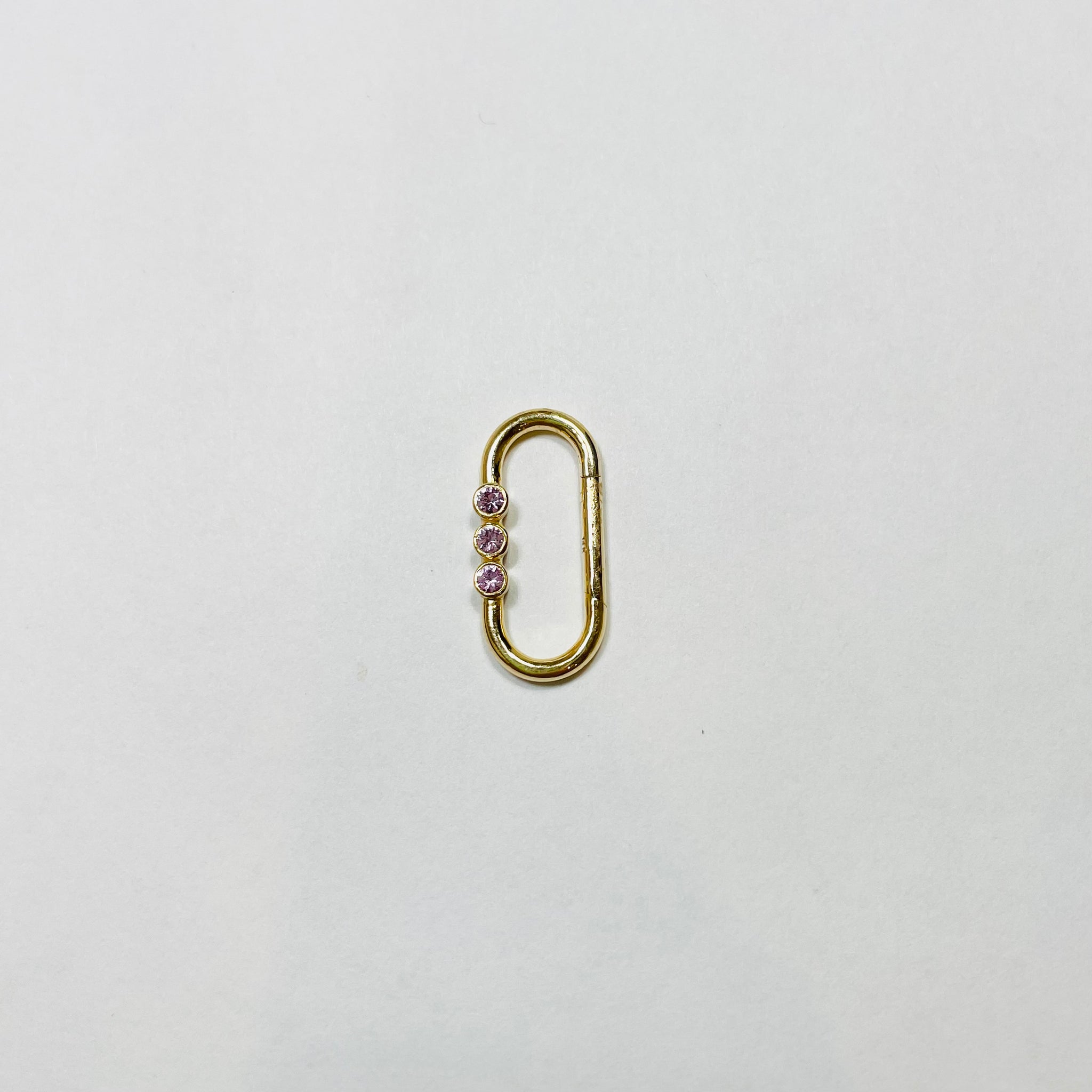 pink sapphire bezel connector