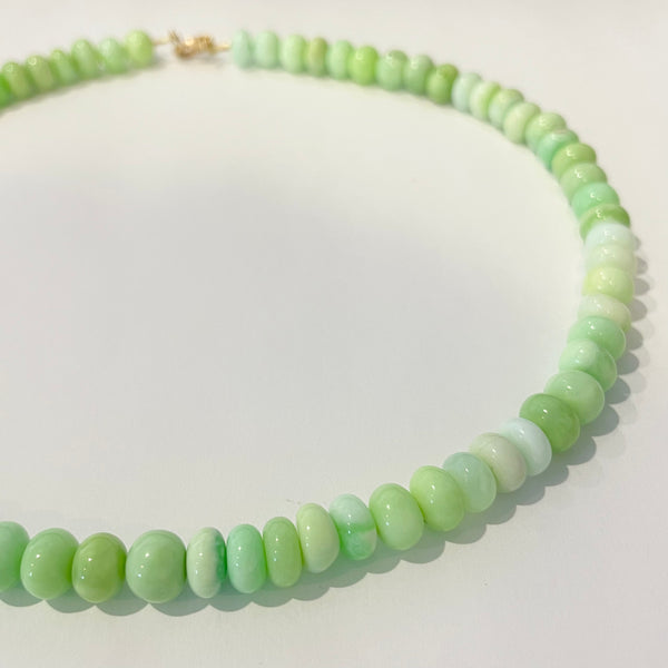 lime green opal candy necklace