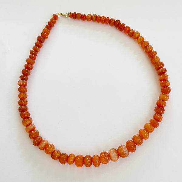 carved carnelian candy necklace