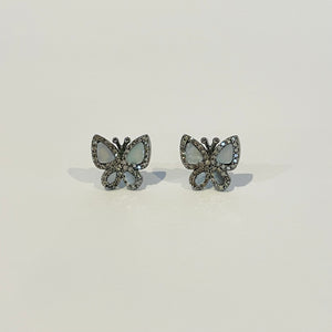 mother of pearl butterfly studs