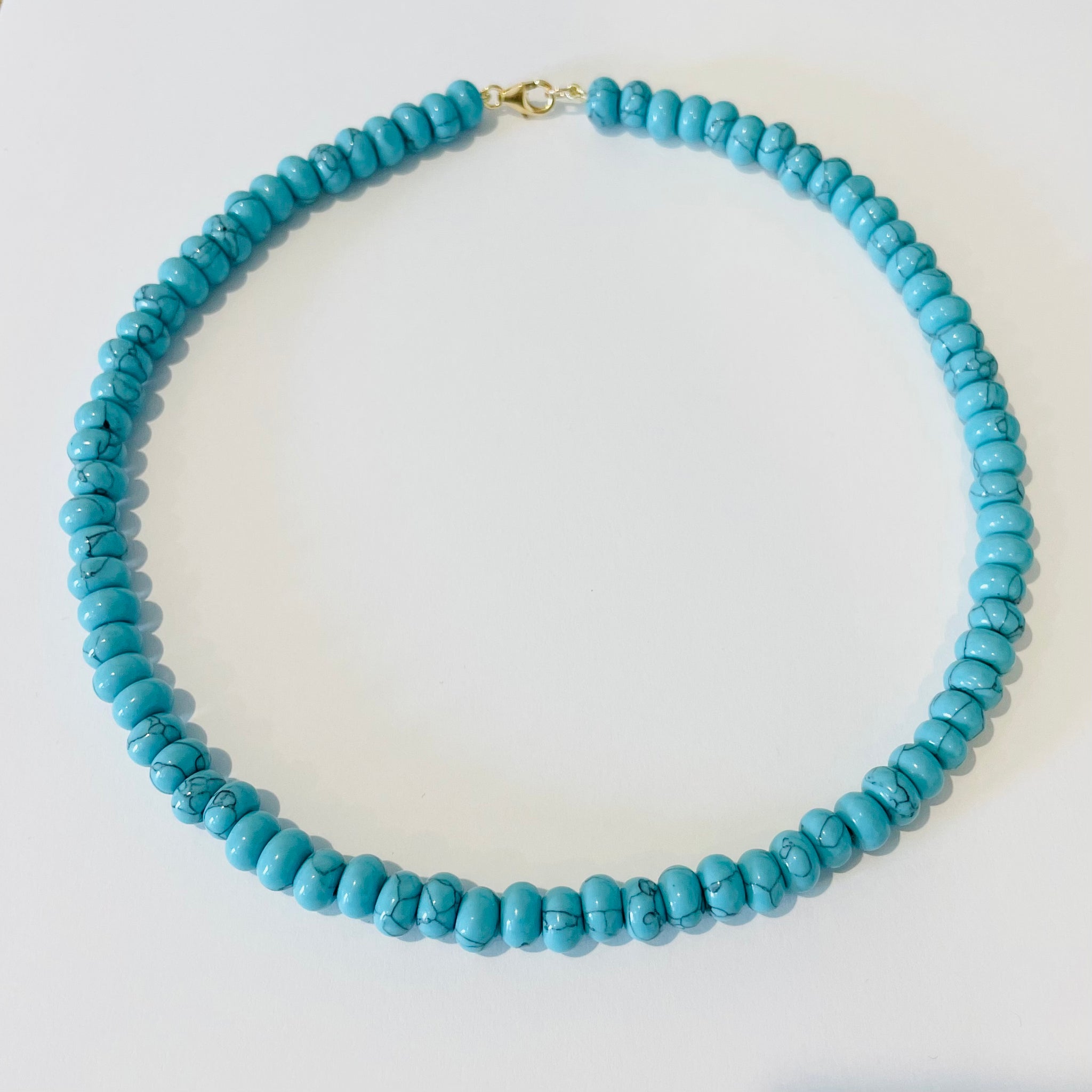 turquoise howlite candy necklace