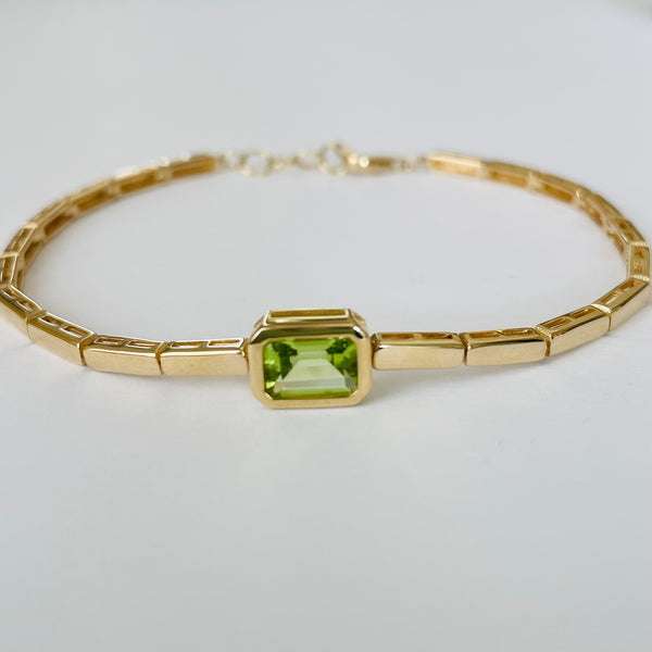 peridot bracelet