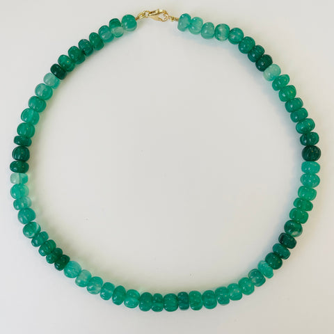 electric green carved candy necklace