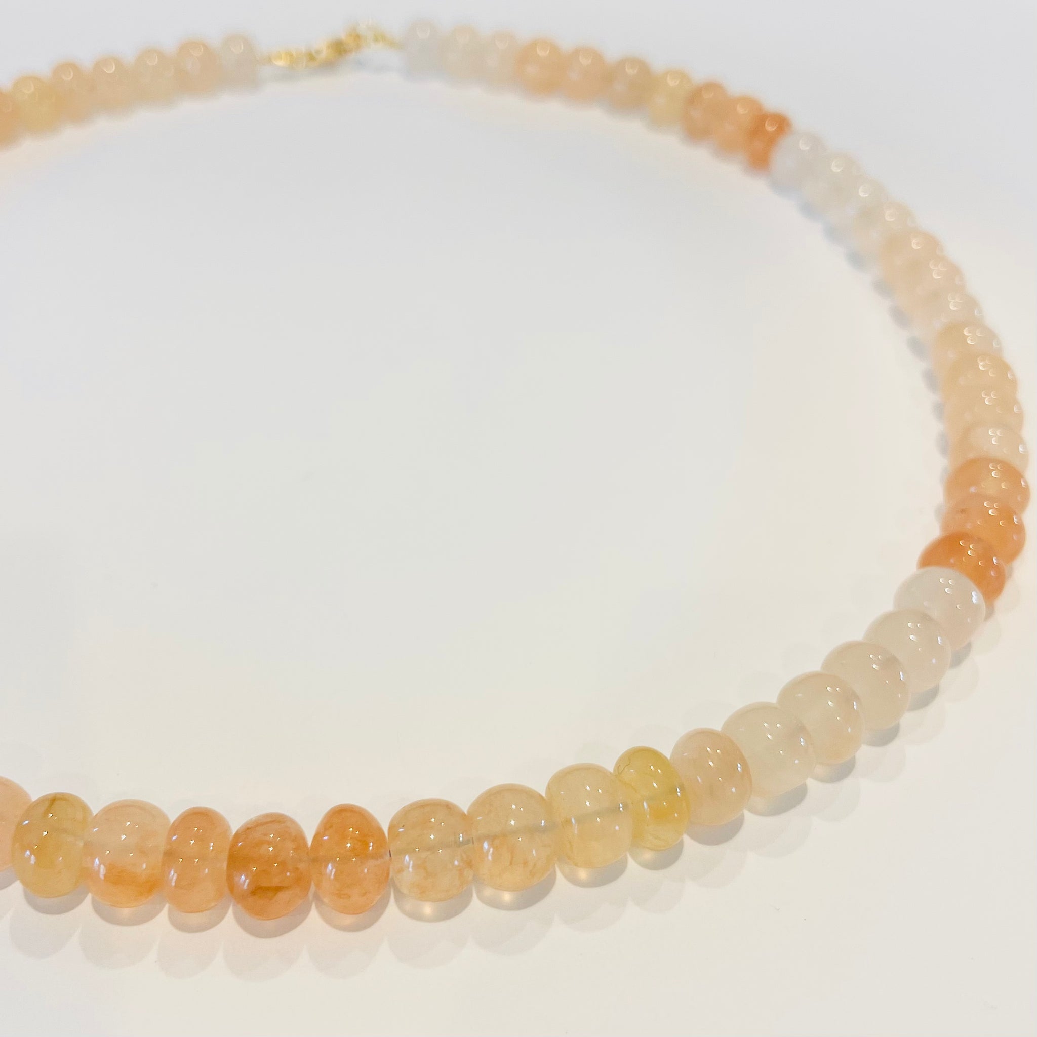 apricot moonstone candy necklace