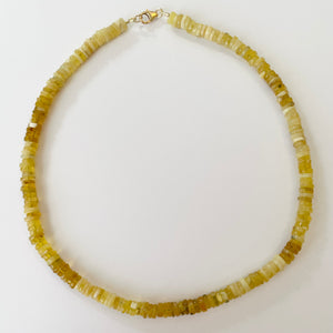 yellow opal heishi candy necklace