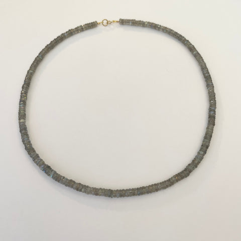 labradorite heishi necklace